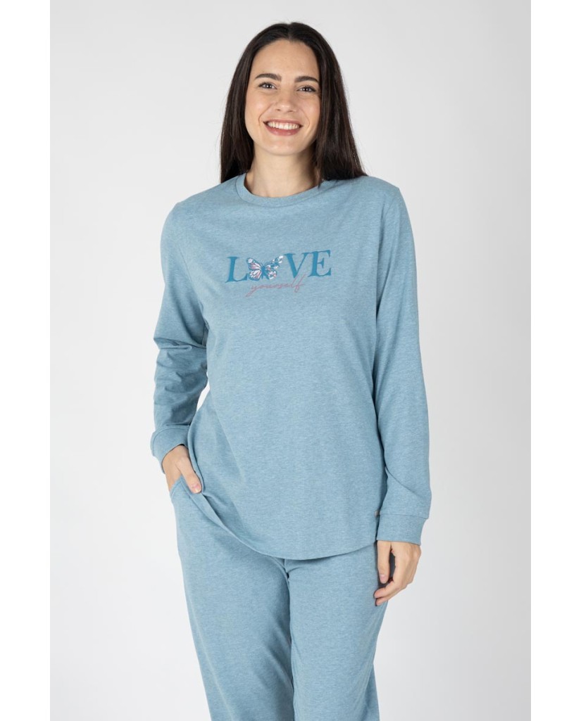 M26201 Pijama mujer manga larga Love Yourself
