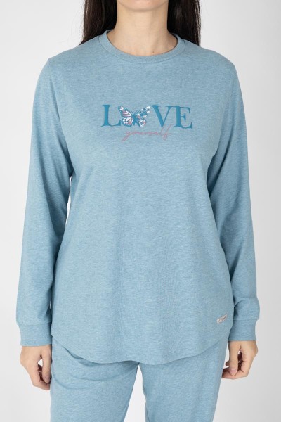 M26201 Pijama mujer manga larga Love Yourself