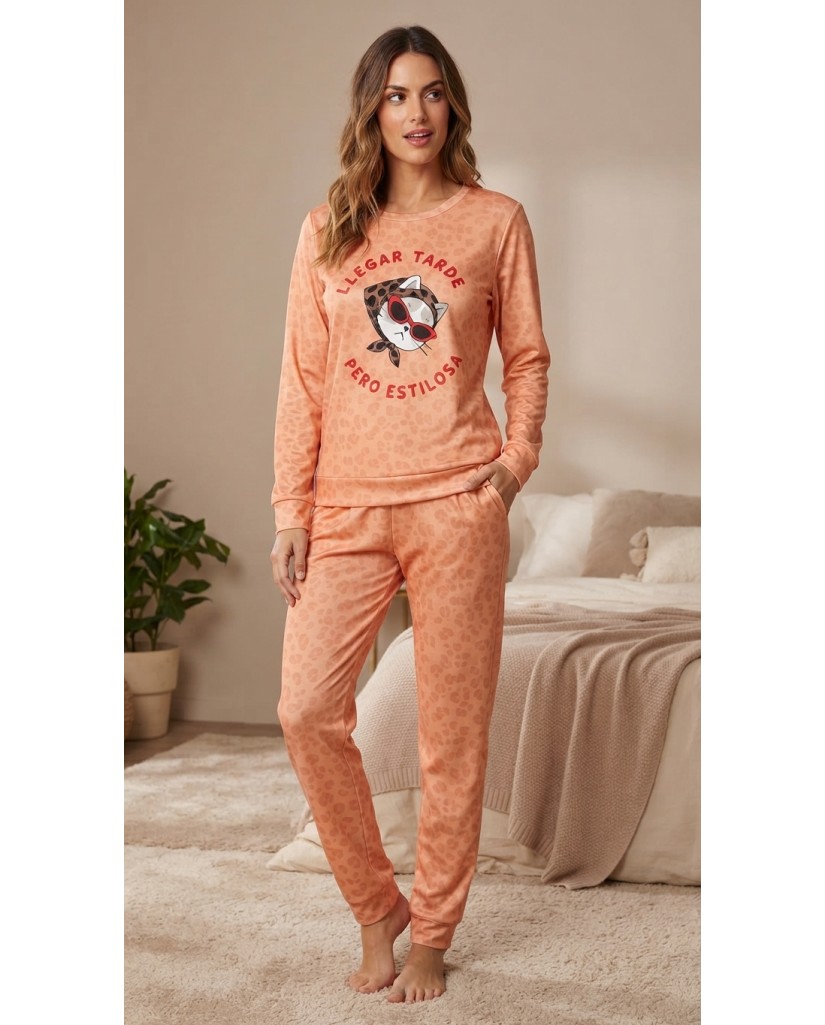 D861 PIJAMA MUJER AFELPADO