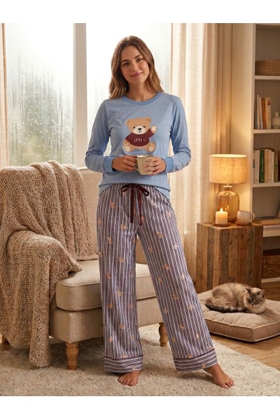 D134 PIJAMA ALGODÓN MUJER...