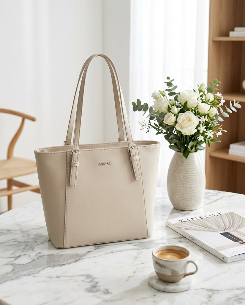 G-25115 Bolso tote mujer con textura asa larga