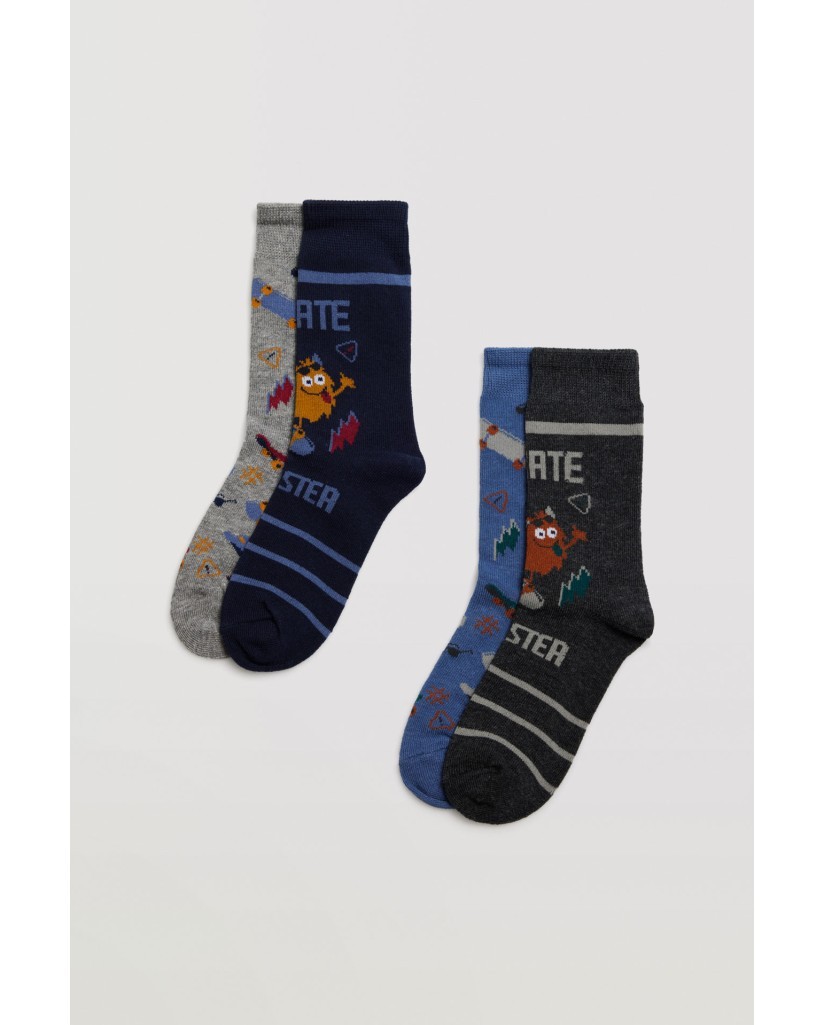 42242 Pack de 2 calcetines niño monstruo
