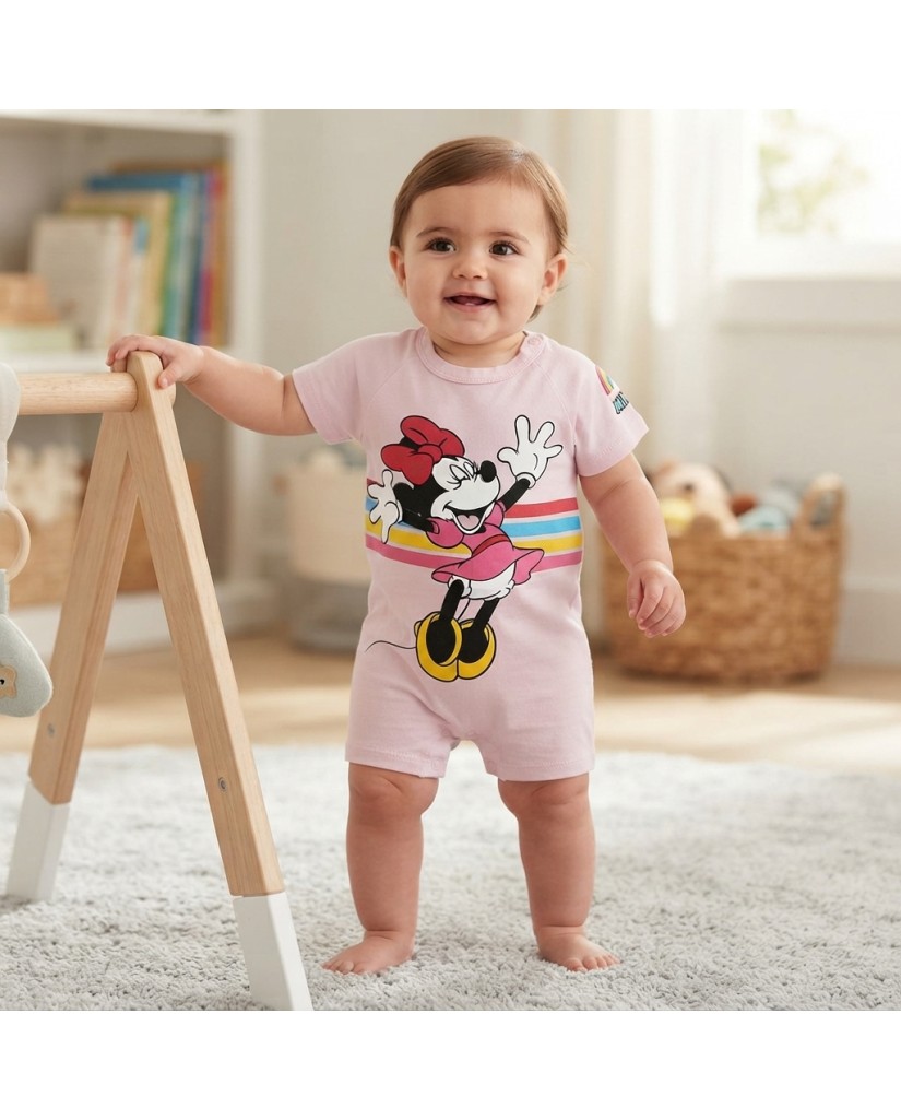 2133 Pelele bebé Minnie Mouse Rosa