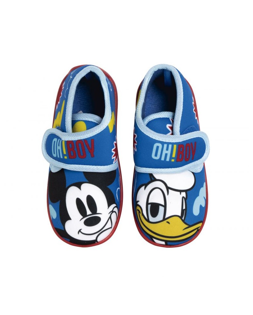 WD18049 MICKEY Zapatillas estar por casa velcro Mickey