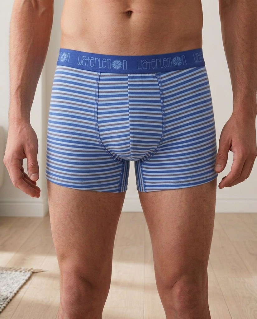 WT6RAYASA Bóxer Hombre azul "Rayas"