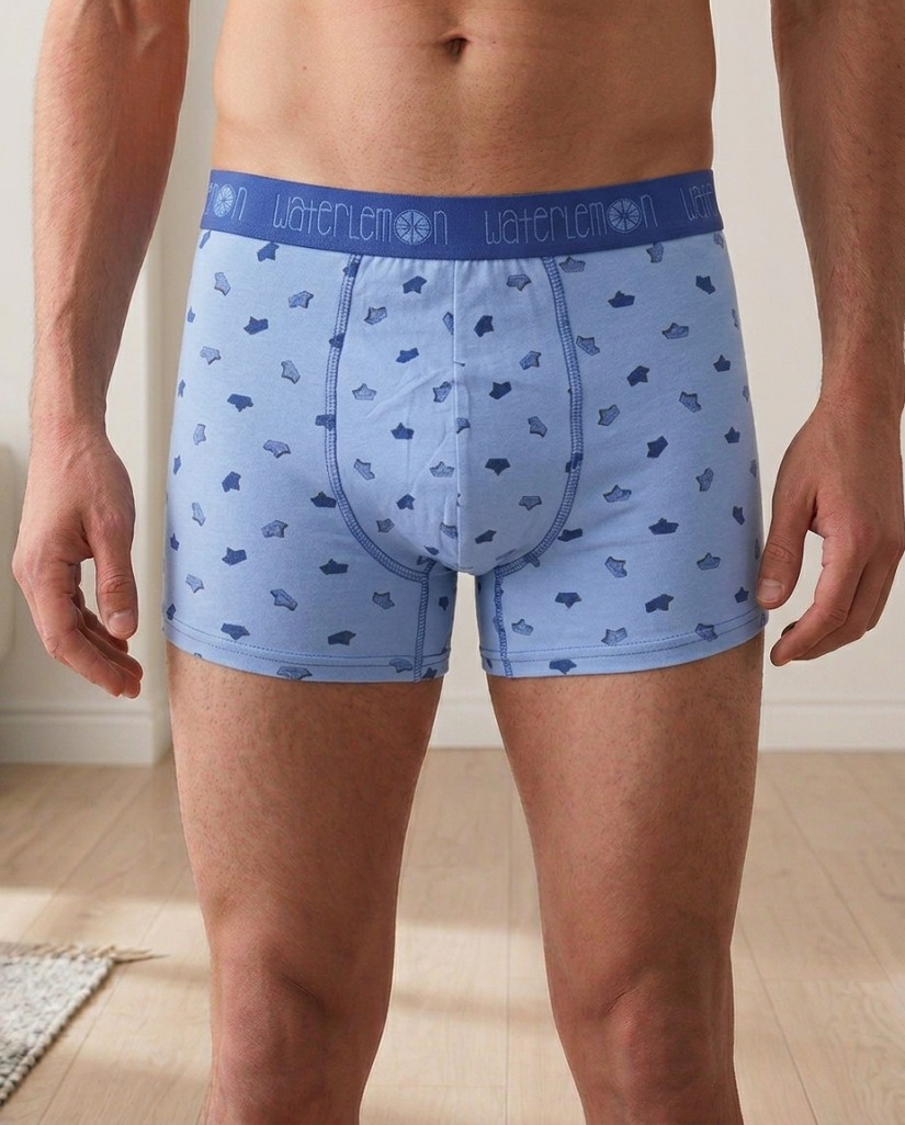 WT1BARCOSA Bóxer hombre azul barcos