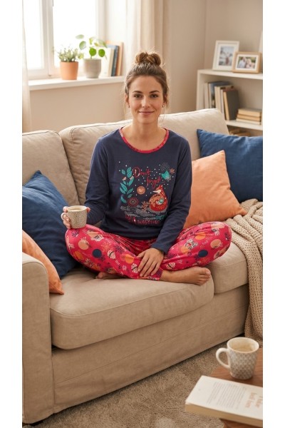 26004 Pijama mujer manga larga "Don´t forget"