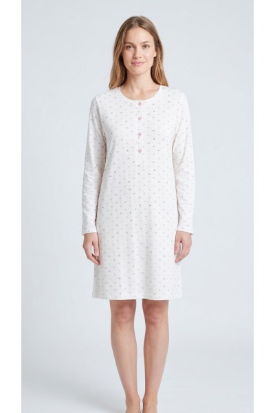 26031 Camisón mujer manga larga flores