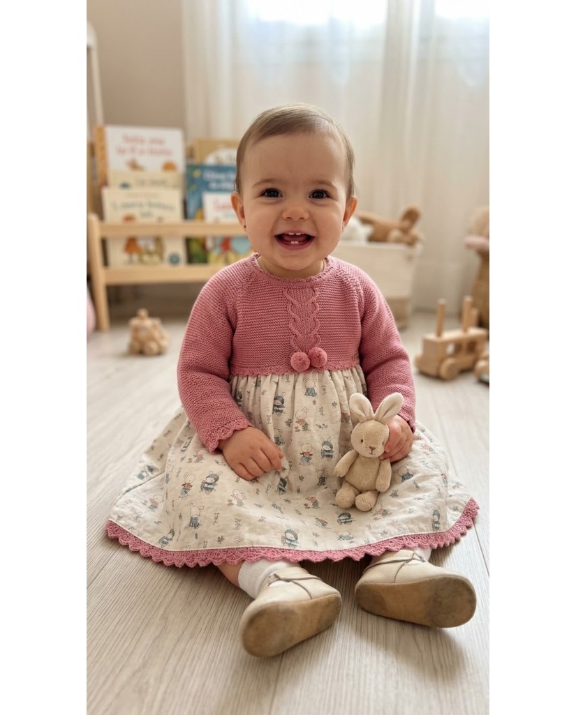 10121 Vestido infantil Conejitos