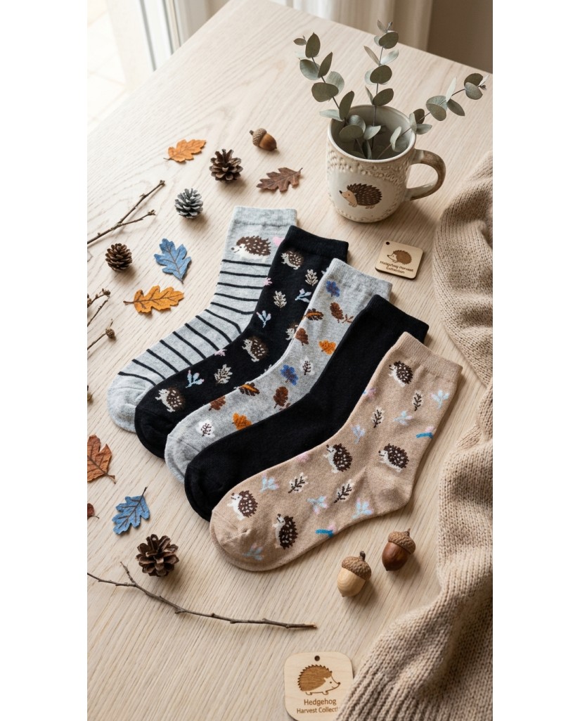 EHW2635 Pack 5 Calcetines de mujer Forest Edition