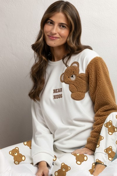 64964-0 Pijama mujer manga larga Bear Hugs
