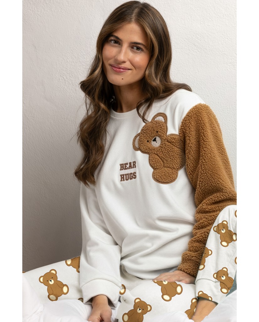 64964-0 Pijama mujer manga larga Bear Hugs