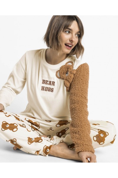 64964-0 Pijama mujer manga larga Bear Hugs