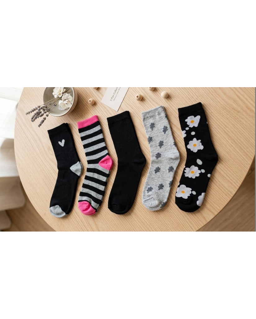 EHW2631 Pack 5 Calcetines de mujer Sweet