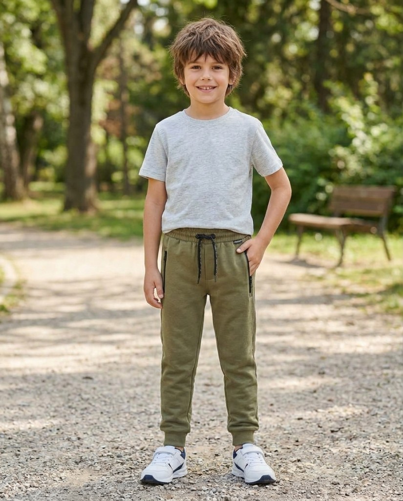 O56238-1GRA Pantalón jogging niño