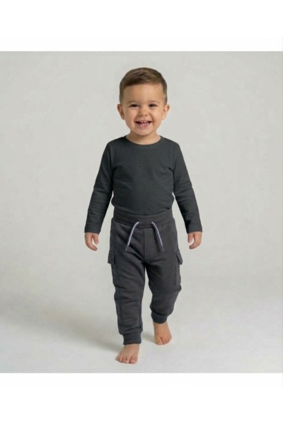 O56723-35GRA2 Pantalon jogging bebe niño