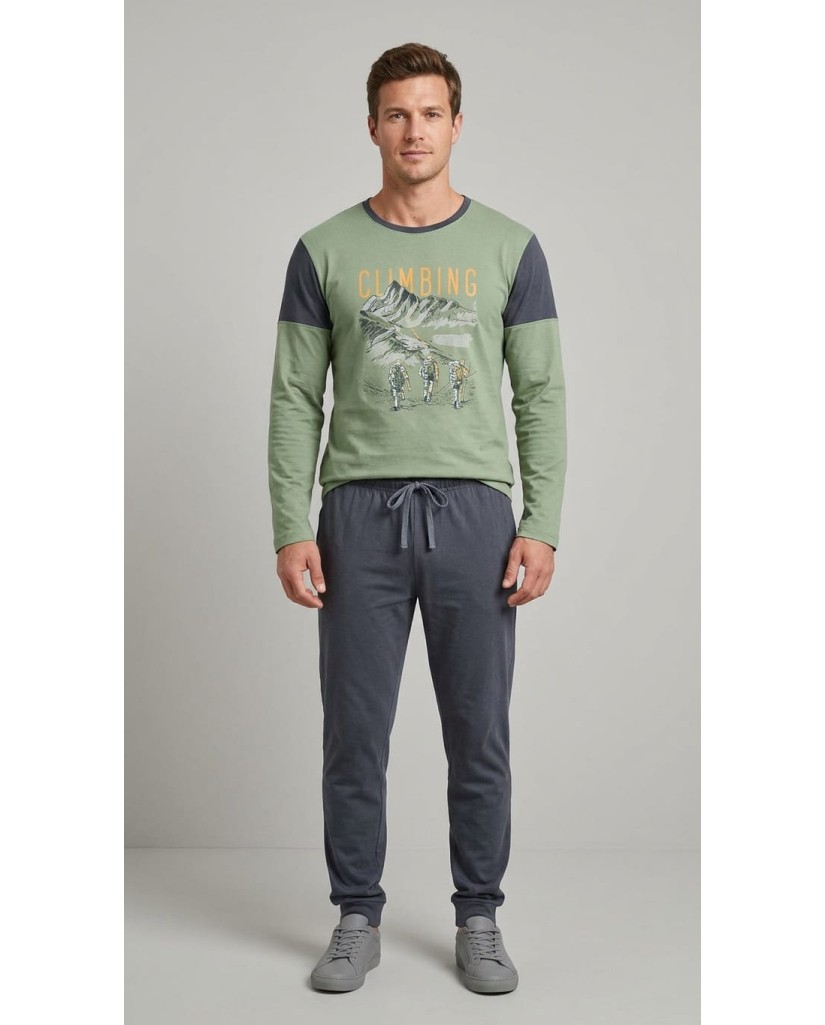 26018 Pijama hombre manga larga Climbing