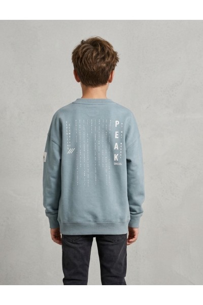 O56218-1GRA Sudadera niño azul PEAK