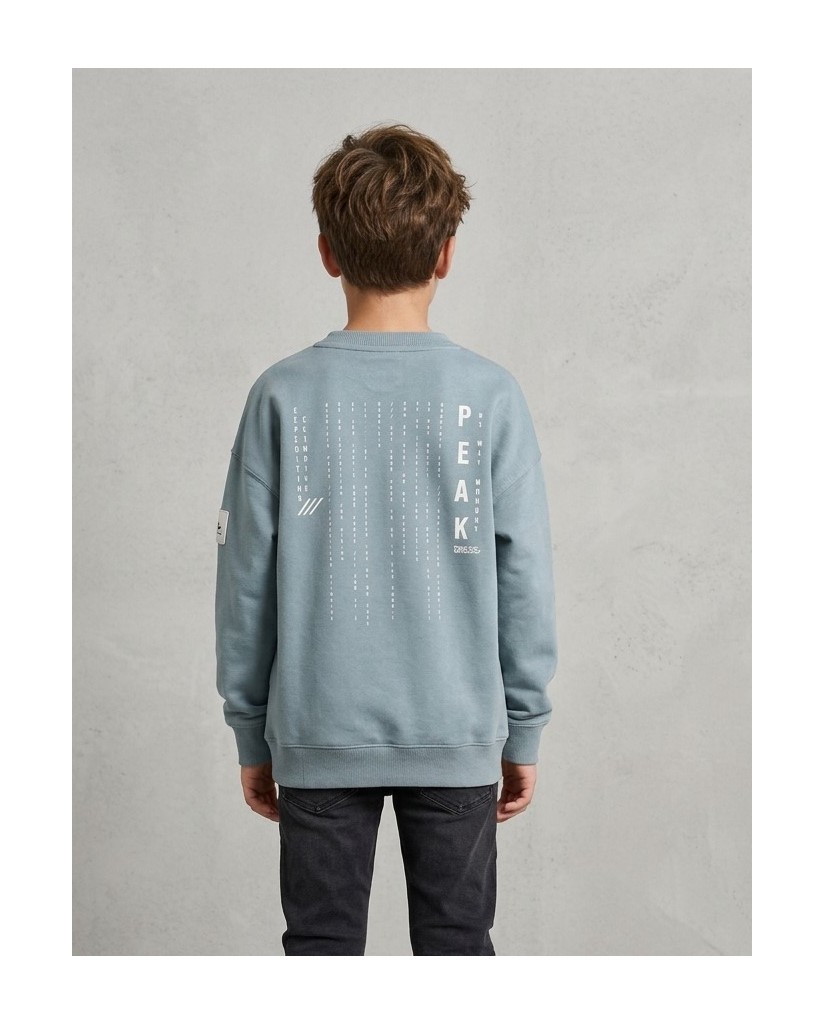 O56218-1GRA Sudadera niño azul PEAK