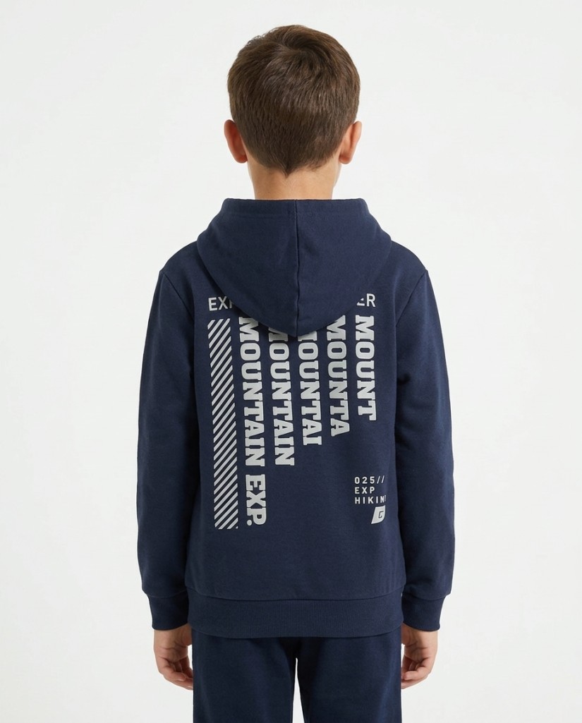 O56219-1GRA Sudadera con capucha marino Mountains EXp.