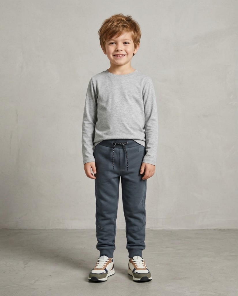 O56813-37GRA2 Pantalon jogging bebe niño