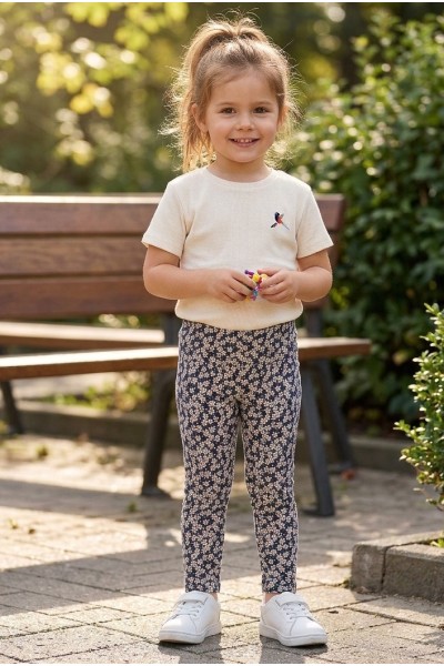 O56486-35GRA Pack 3 Leggings niña