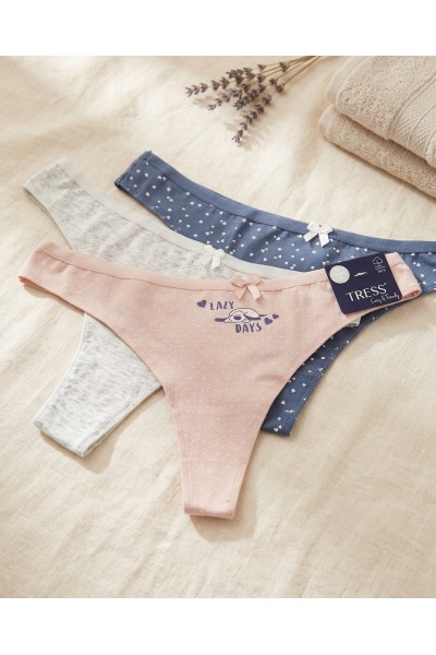 Pack de 3 tangas "Lazy Days"Tress
