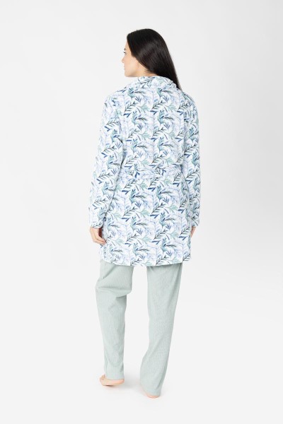 M26243 BATA MUJER CORALINA LARGA BOTONES FLORAL