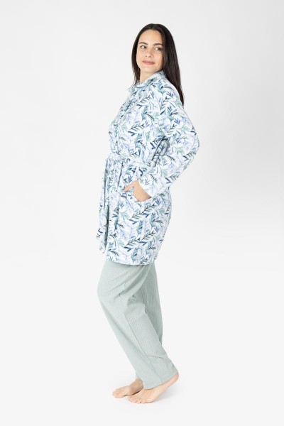 M26243 BATA MUJER CORALINA LARGA BOTONES FLORAL