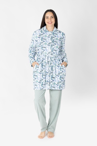 M26243 BATA MUJER CORALINA LARGA BOTONES FLORAL