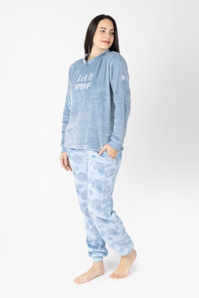 M26232 PIJAMA MUJER CORALINA LET IT SNOW