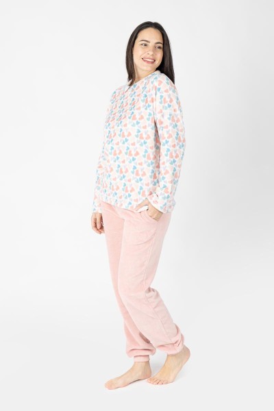 M26228 PIJAMA MUJER CORALINA CORAZONES