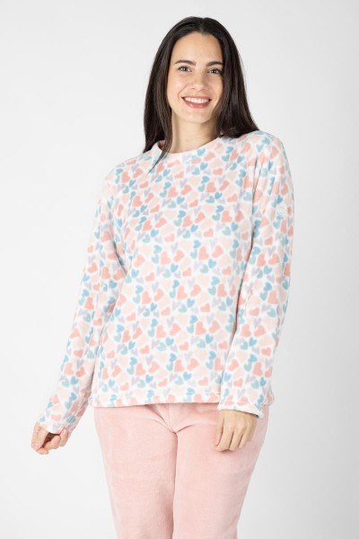 M26228 PIJAMA MUJER CORALINA CORAZONES