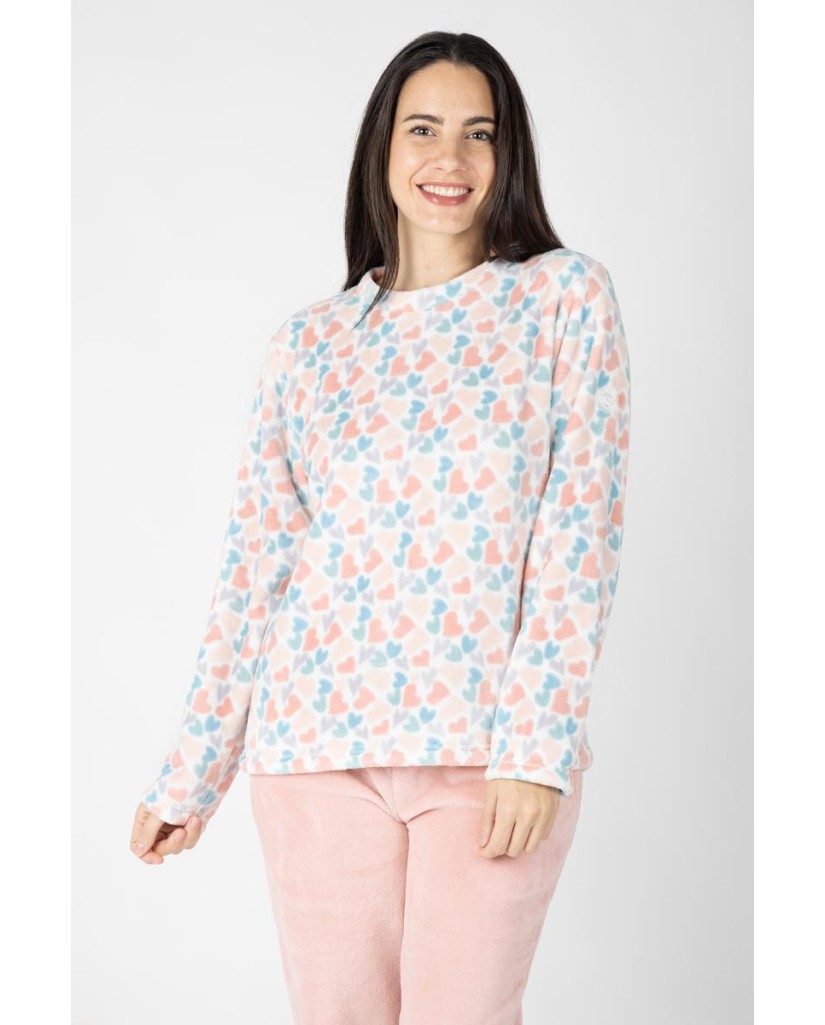 M26228 PIJAMA MUJER CORALINA CORAZONES