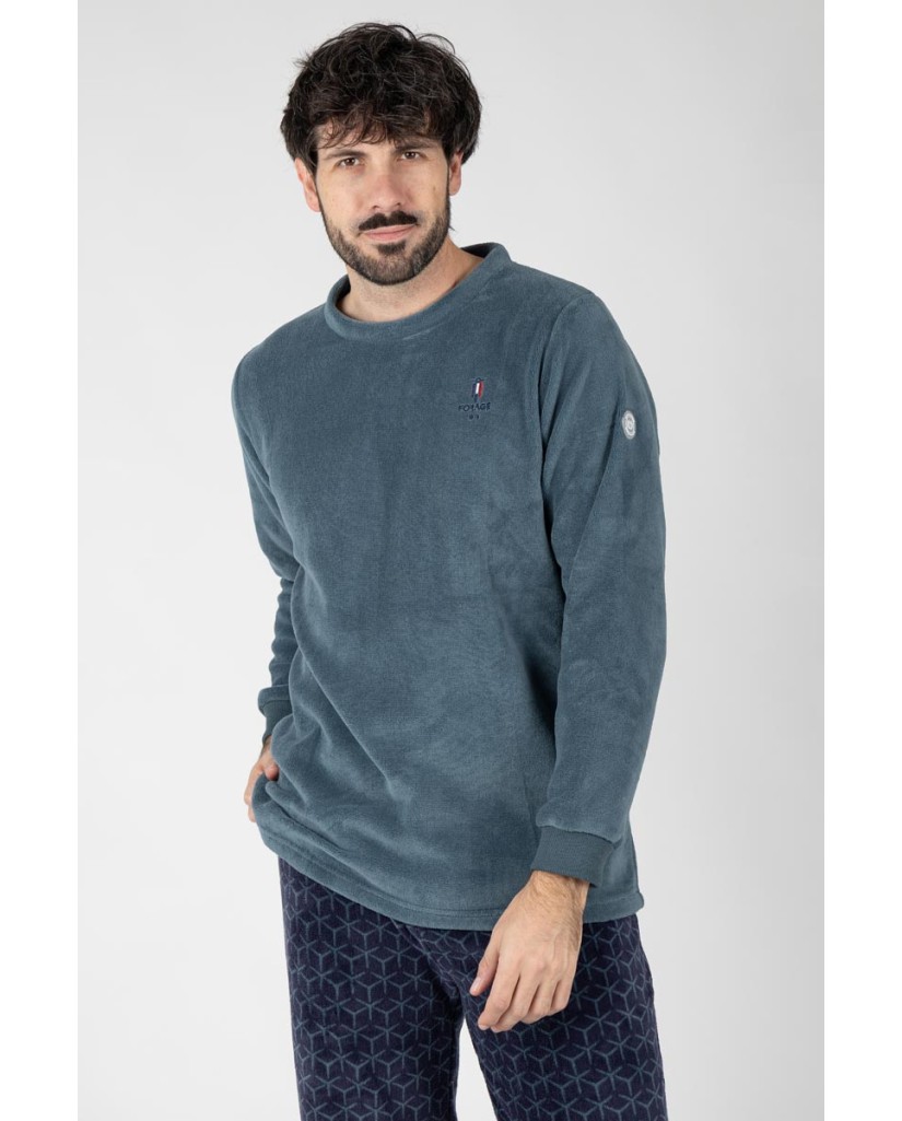 M26114 PIJAMA HOMBRE MUNFLÓN GEOMÉTRICO