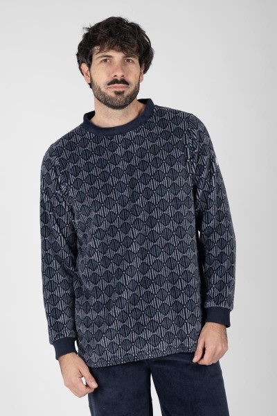 M26116 PIJAMA HOMBRE MUNFLÓN GEOMÉTRICO ROMBOS