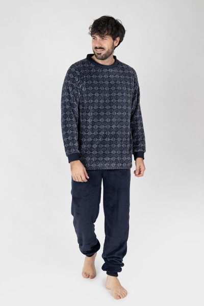 M26116 PIJAMA HOMBRE MUNFLÓN GEOMÉTRICO ROMBOS