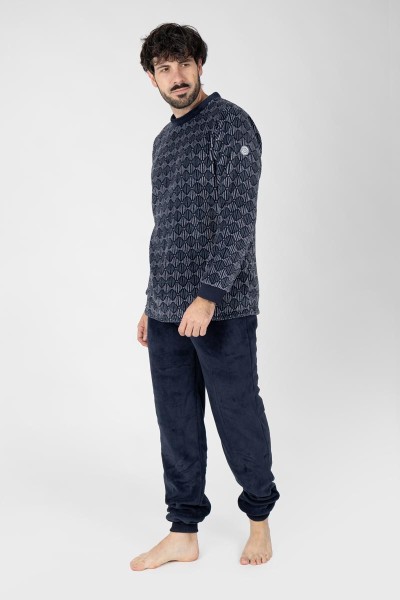 M26116 PIJAMA HOMBRE MUNFLÓN GEOMÉTRICO ROMBOS