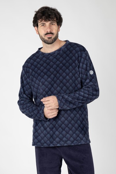 M26112 PIJAMA HOMBRE MUNFLÓN 1ST GEOMÉTRICO