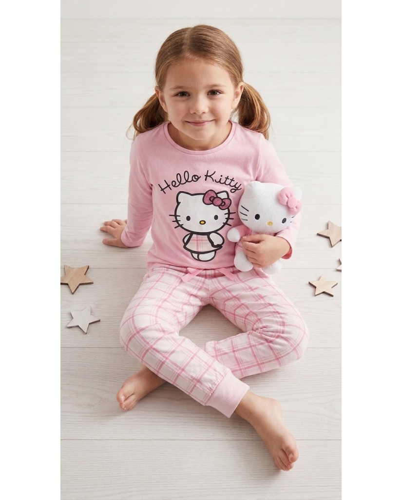 ZH20230 PIJAMA LARGO ALGODÓN HELLO KITTY