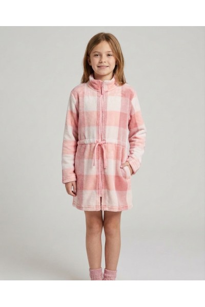 6337 BATA LARGA NIÑA A CUADROS