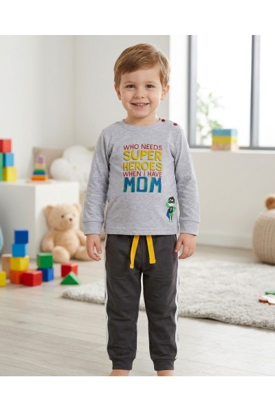 NO215068 Pijama niño manga...